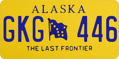 AK license plate GKG446