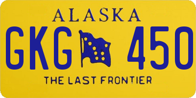 AK license plate GKG450