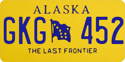 AK license plate GKG452
