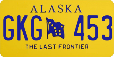 AK license plate GKG453