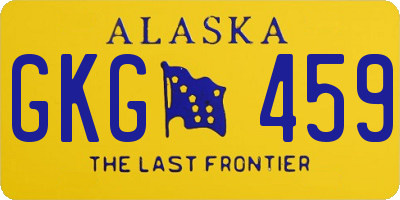 AK license plate GKG459