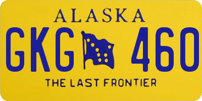 AK license plate GKG460