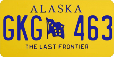 AK license plate GKG463