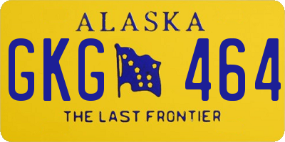 AK license plate GKG464