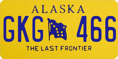AK license plate GKG466