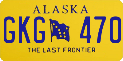 AK license plate GKG470