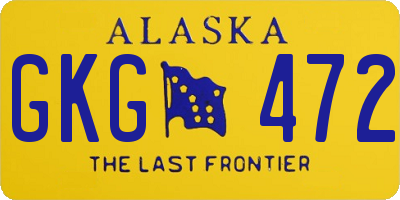 AK license plate GKG472