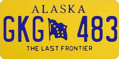 AK license plate GKG483