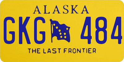 AK license plate GKG484