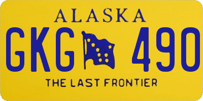 AK license plate GKG490