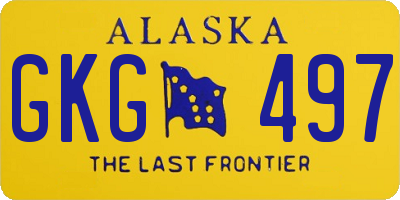 AK license plate GKG497