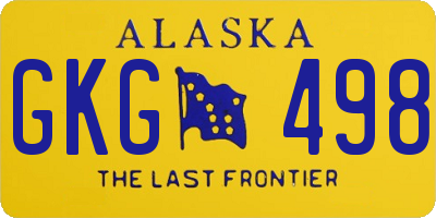 AK license plate GKG498