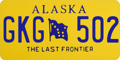 AK license plate GKG502