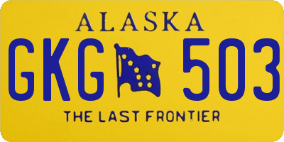 AK license plate GKG503