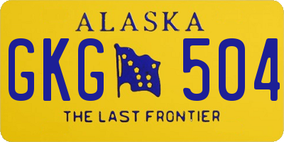 AK license plate GKG504