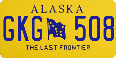 AK license plate GKG508