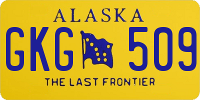 AK license plate GKG509