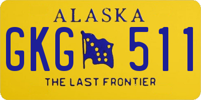 AK license plate GKG511