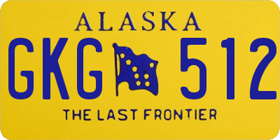 AK license plate GKG512