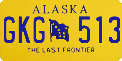 AK license plate GKG513