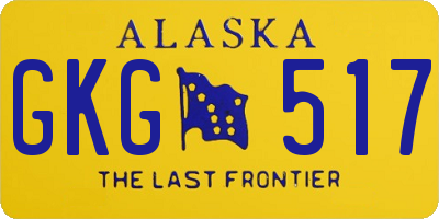 AK license plate GKG517