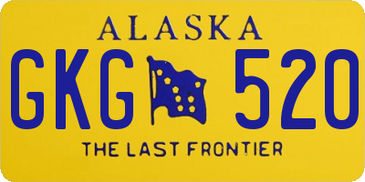 AK license plate GKG520