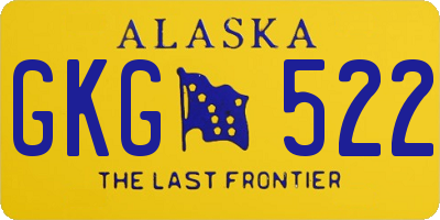 AK license plate GKG522