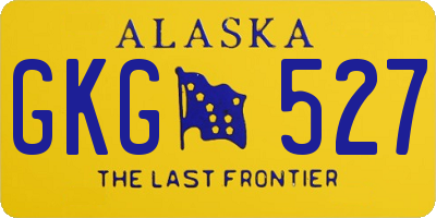 AK license plate GKG527