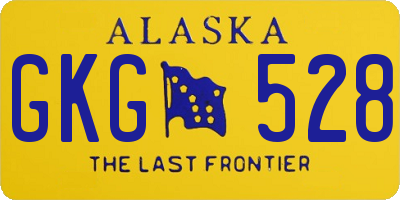 AK license plate GKG528