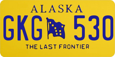 AK license plate GKG530