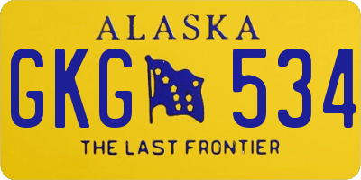 AK license plate GKG534