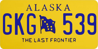 AK license plate GKG539