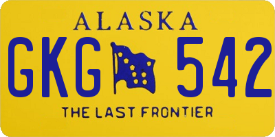 AK license plate GKG542