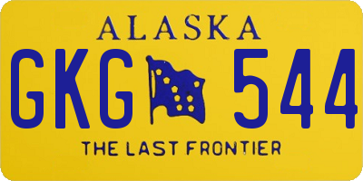 AK license plate GKG544