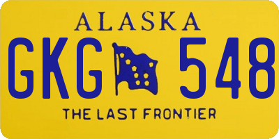 AK license plate GKG548