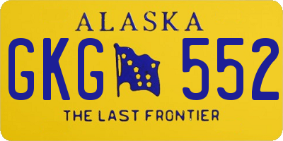 AK license plate GKG552