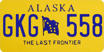 AK license plate GKG558