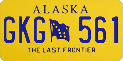 AK license plate GKG561