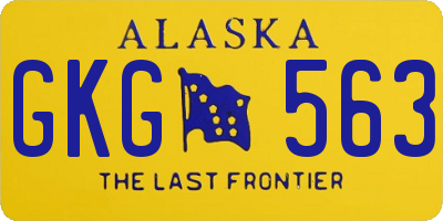 AK license plate GKG563