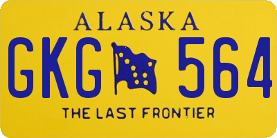 AK license plate GKG564