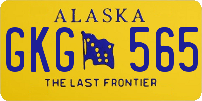 AK license plate GKG565