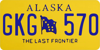 AK license plate GKG570