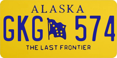 AK license plate GKG574