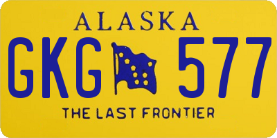 AK license plate GKG577