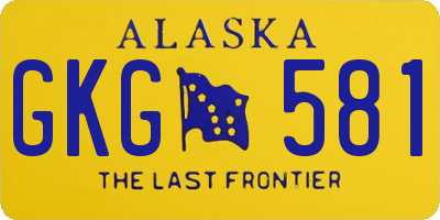 AK license plate GKG581