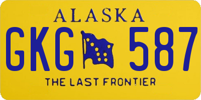 AK license plate GKG587