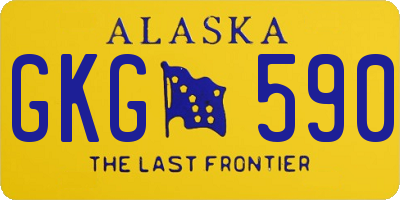 AK license plate GKG590
