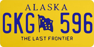 AK license plate GKG596