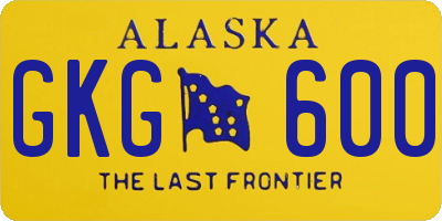 AK license plate GKG600
