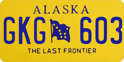 AK license plate GKG603